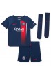 Paris Saint-Germain Marquinhos #5 Jalkapallovaatteet Lasten Kotipeliasu 2023-24 Lyhythihainen (+ Lyhyet housut)